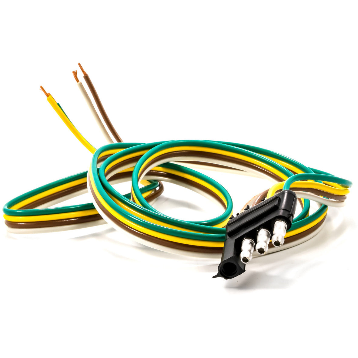 Camco Trailer Adapter, 4-Way Wishbone Harness 48" Trailer End (Male/Plug)