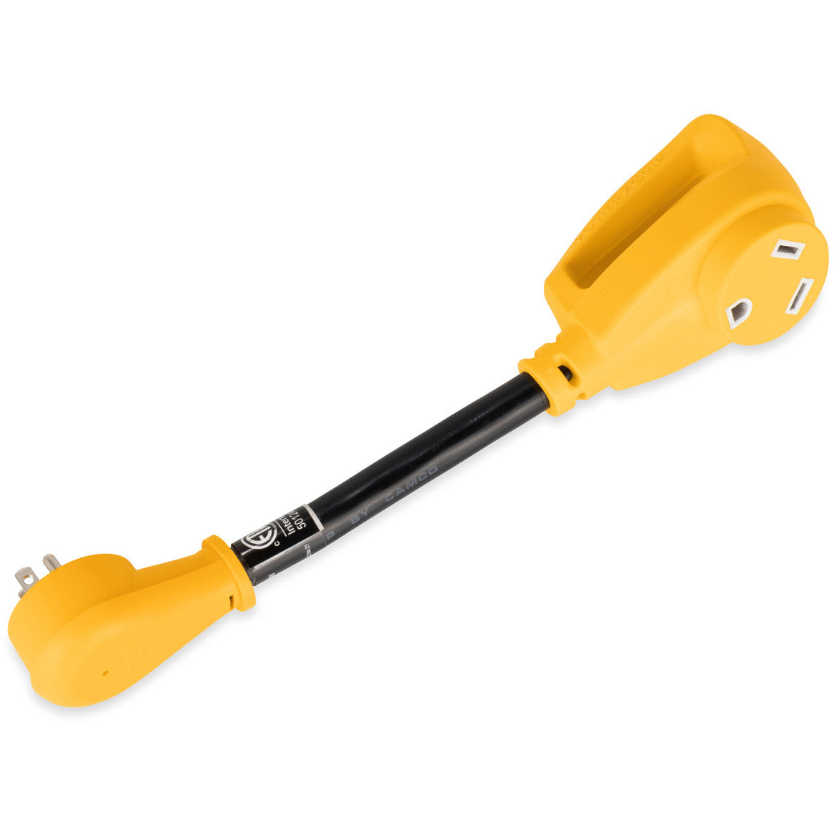 Camco Power Grip Extender, Dogbone Adapter with Pull Handle, 15M/30F, 10/3-Gauge Wires