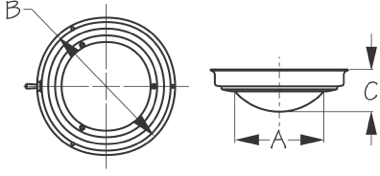 Sea-Dog, LED Dome Light, Brass, 4" Lens