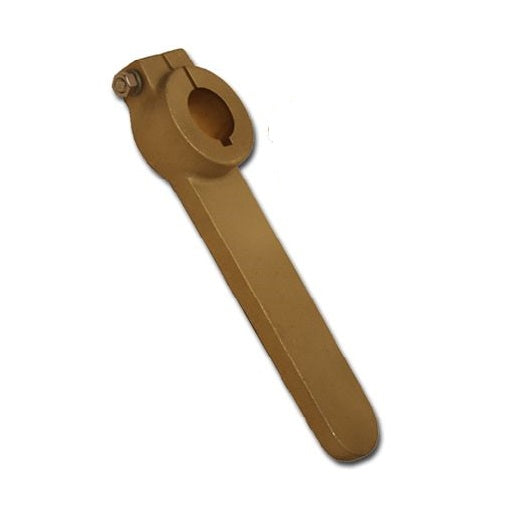 Buck Algonquin Bronze Tiller Arm with pinch bolt, nut, and set screw, 1-3/4" shaft, 20" Long