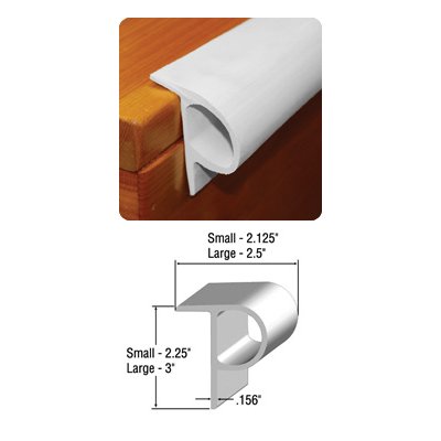 Rubber Dock Edging by Taylor Made, "P" Profile, 2-1/2" x 6' Length, 96040