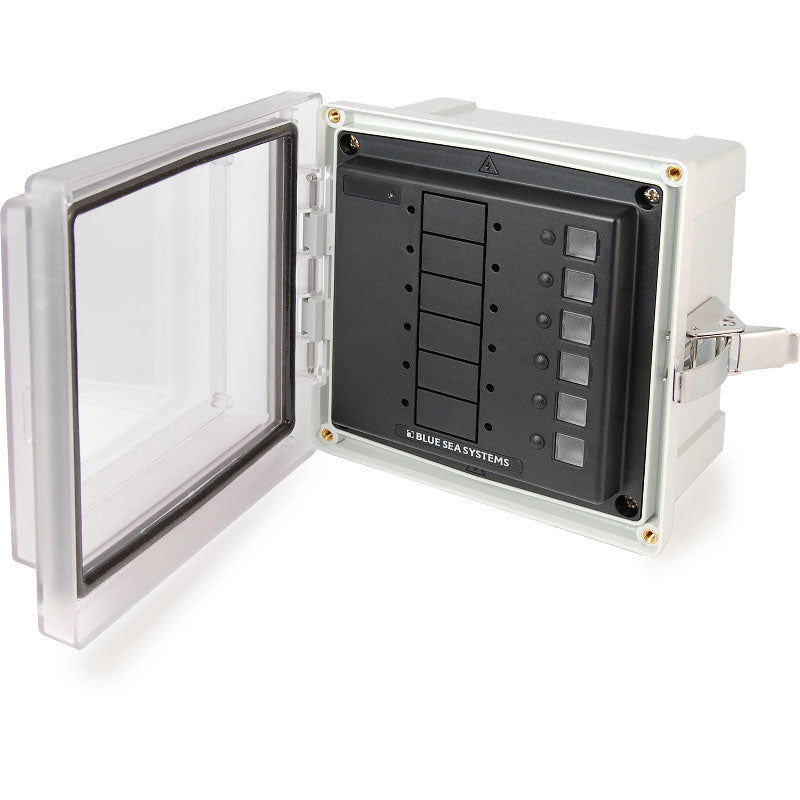 Blue Sea Systems, Panel, SMS 6 Blank Circuit Positions, Enclosed