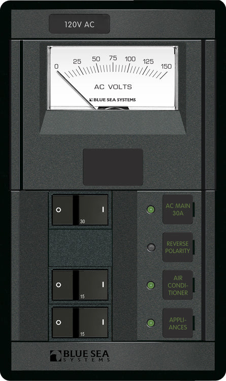 Blue Sea Systems, 360 Panel, 120 Volt AC, Main, 2 Positions