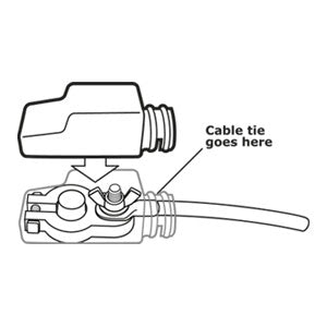 Dual Post CableCap Battery Terminal Insulators, 1/0 AWG, Pair