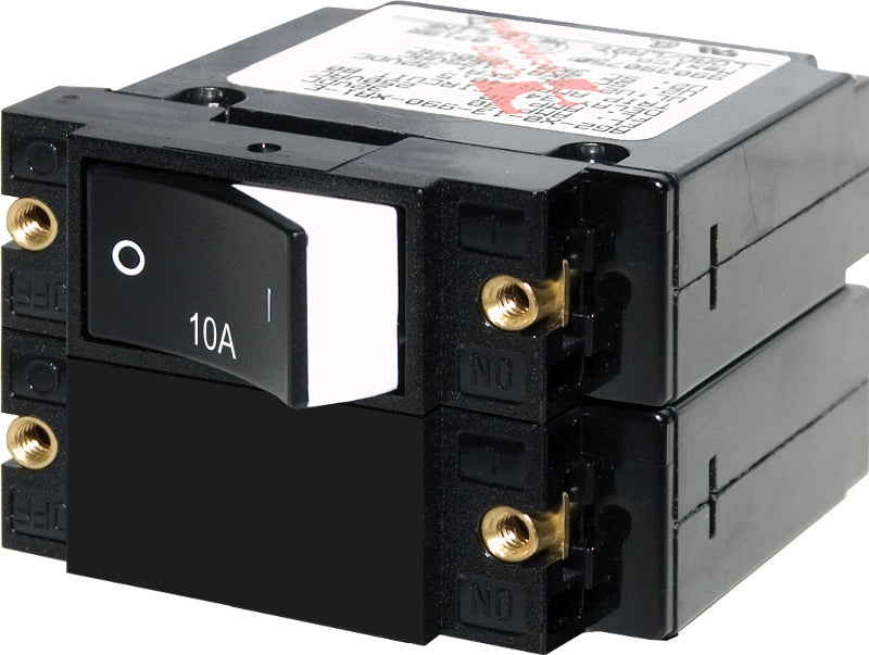 AC/DC A-Series Double Pole Circuit Breaker, Raised Rocker, 30 Amp