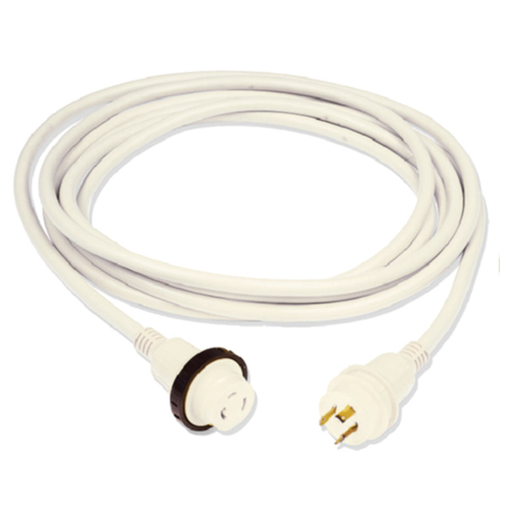 Shorepower Cord, Molded Connectors, 30 Amp, 125V, 50', White