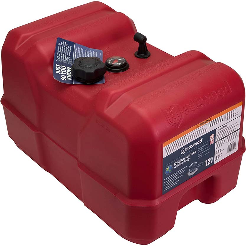 12 Gallon Portable Fuel Tank w/ Gauge, EPA/CARB Compliant, 8812LPG2