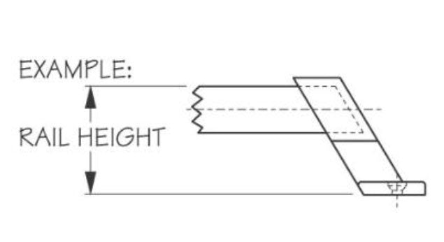 Hand Rail Fitting, 60° Center for Right Hand, 7/8" OD Rail