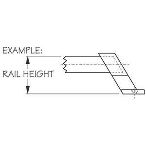 Hand Rail Fitting, 120° End for 7/8" OD Rail