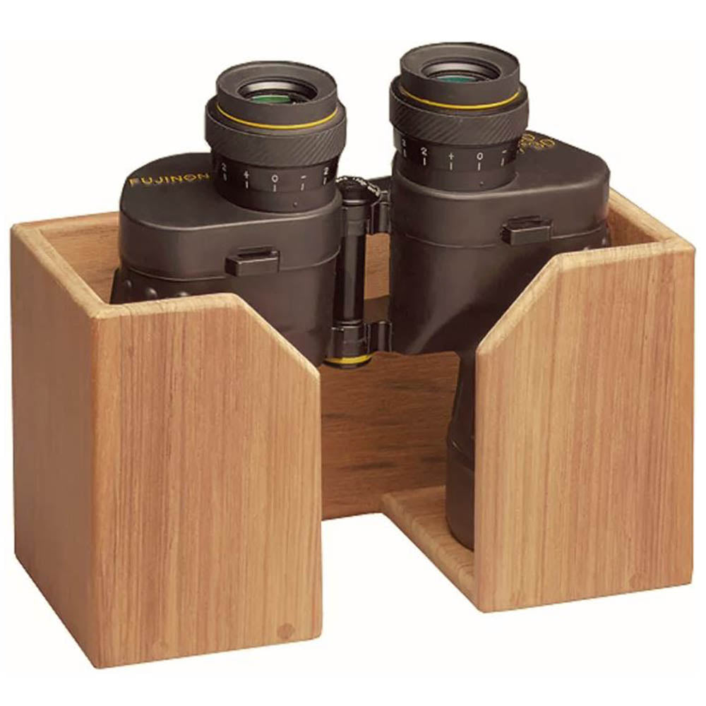 Teak Binocular Rack, Large, 8-1/2"W x 4-3/4"H x 3-5/8"D