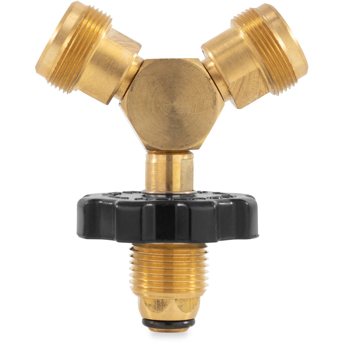 Camco LP "Y" Adapter, Male POL x (2) 1"-20 Male