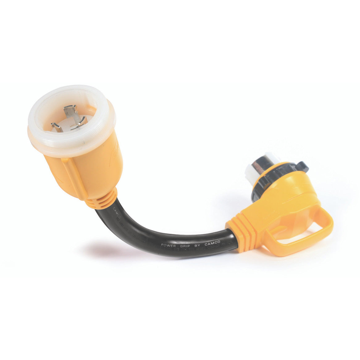 Camco Power Grip 50M/50F Dogbone Adapter 18" 90 Degree Locking Female