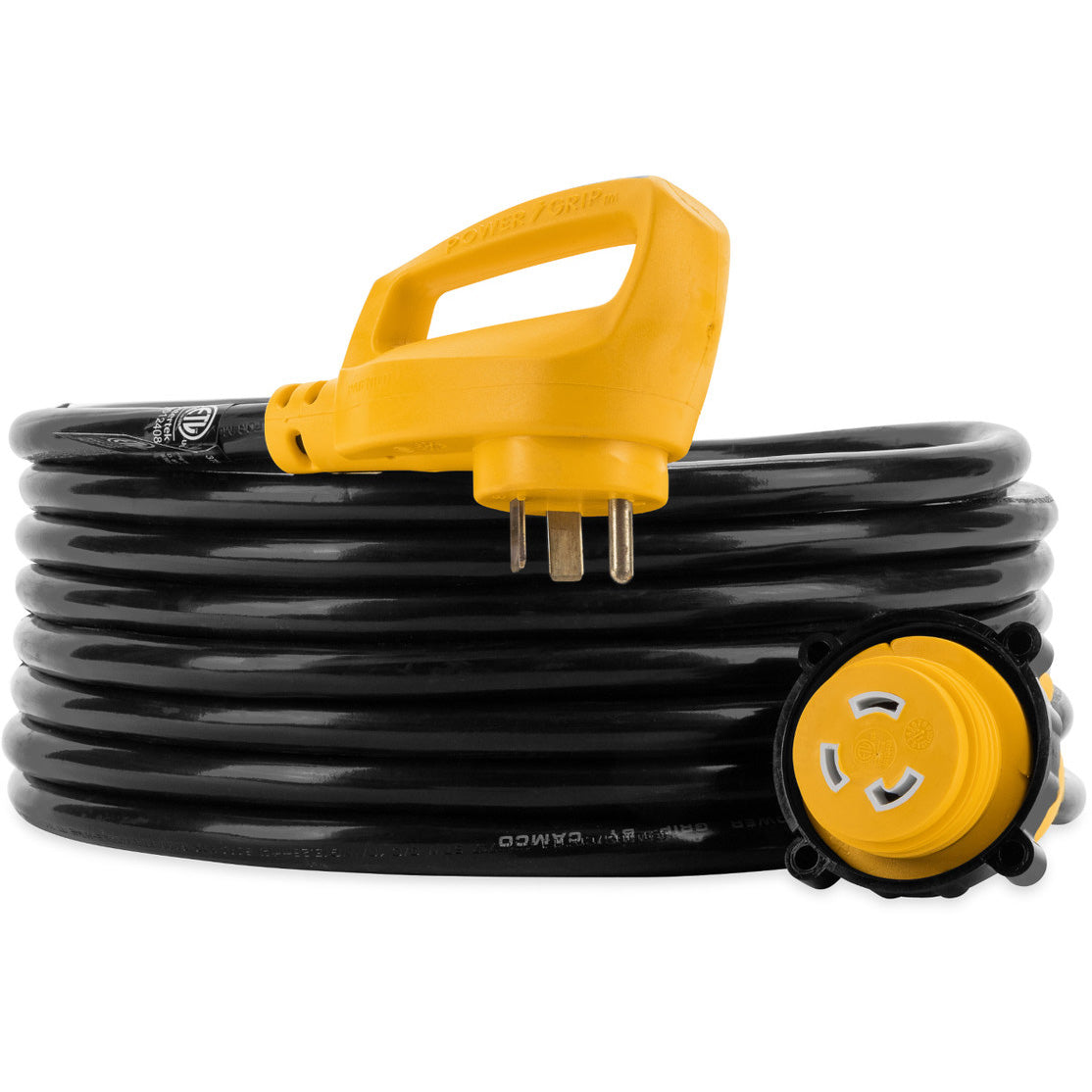 Camco 30AM/30AF, Extension Cord 25' Power Grip Straight Locking