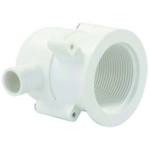 JR Products 95195 White Exterior Evacuation Drain Trap for RV Sink or Shower