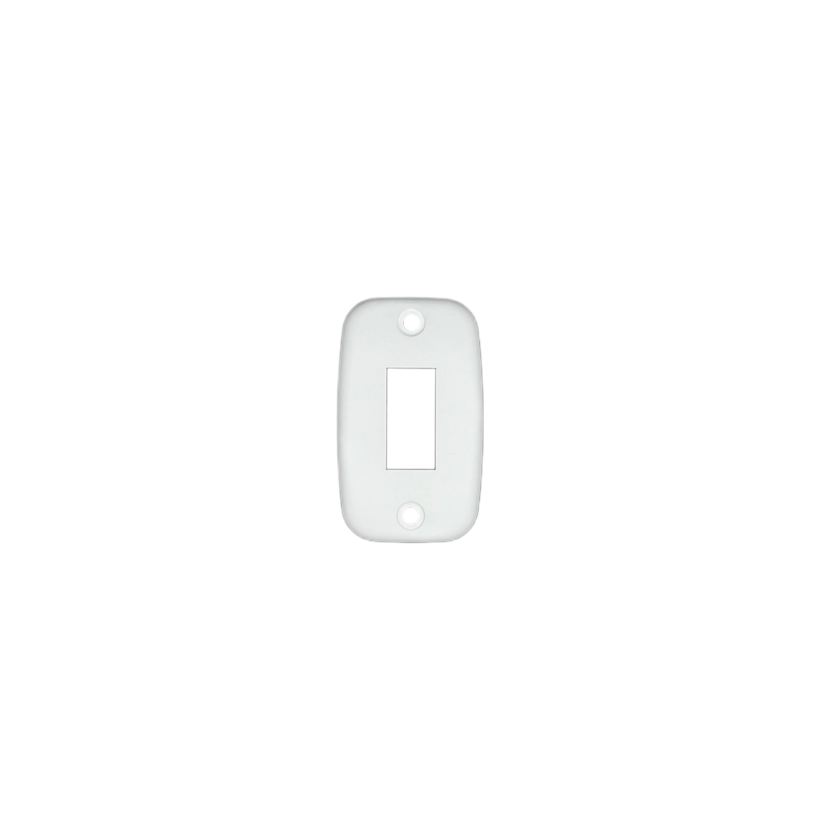 White Single Mounting Plate - Cut-Out .550" x 1.125"