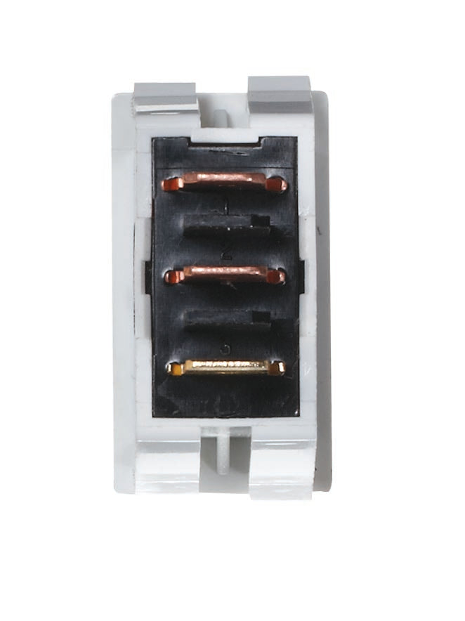 White w/Red Rocker Switch, 10A, Illuminated On/Off - SPST - Cut-Out .550" x 1.125"