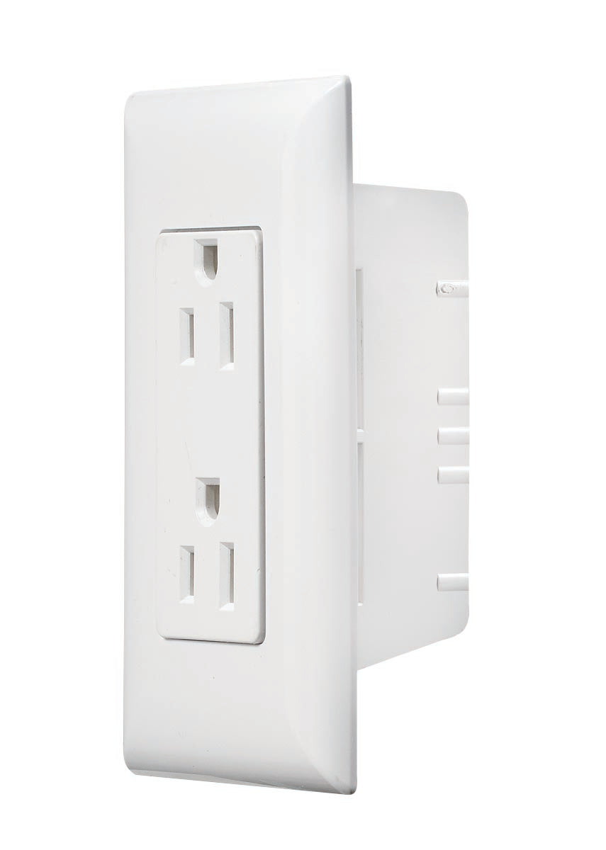 "Self Contained" White Dual Outlet, Speedwire w/Cover-Plate