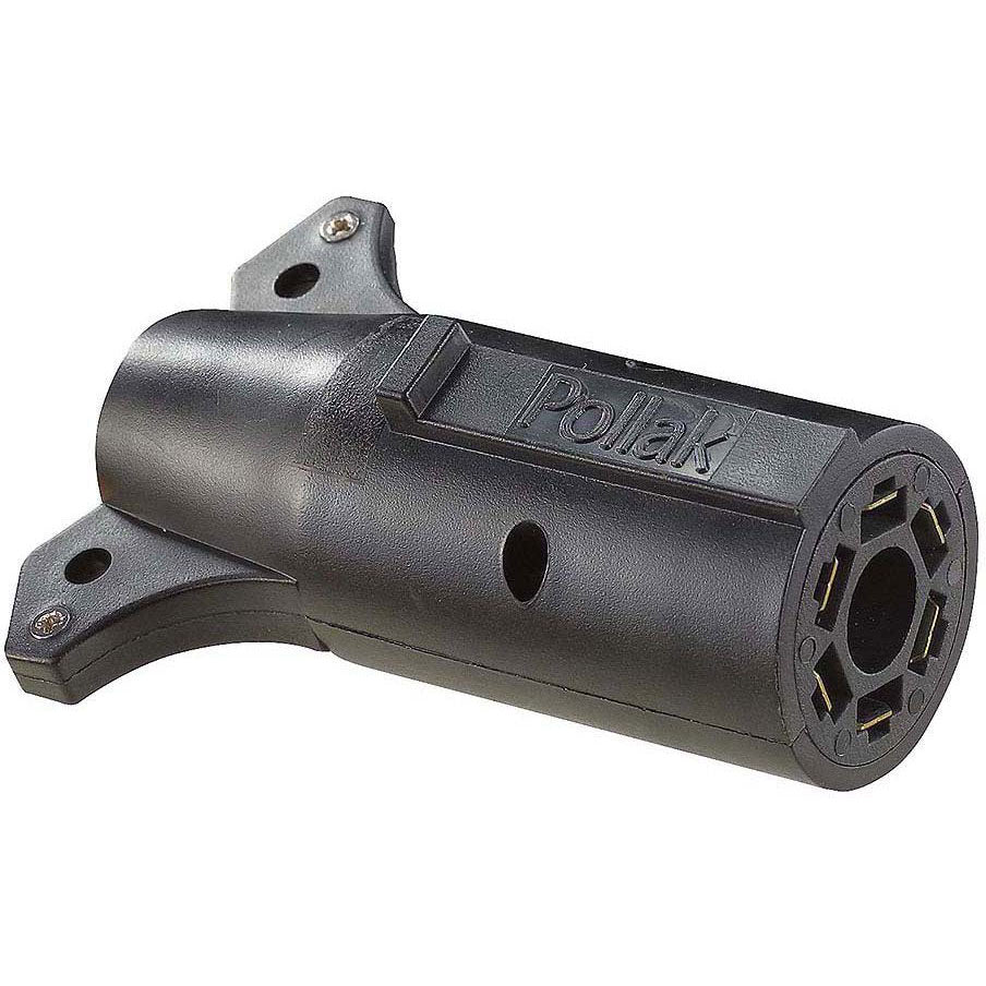 Pollak Adapter, 7-Way RV to 6-Way Round, Auxiliary Center Pin