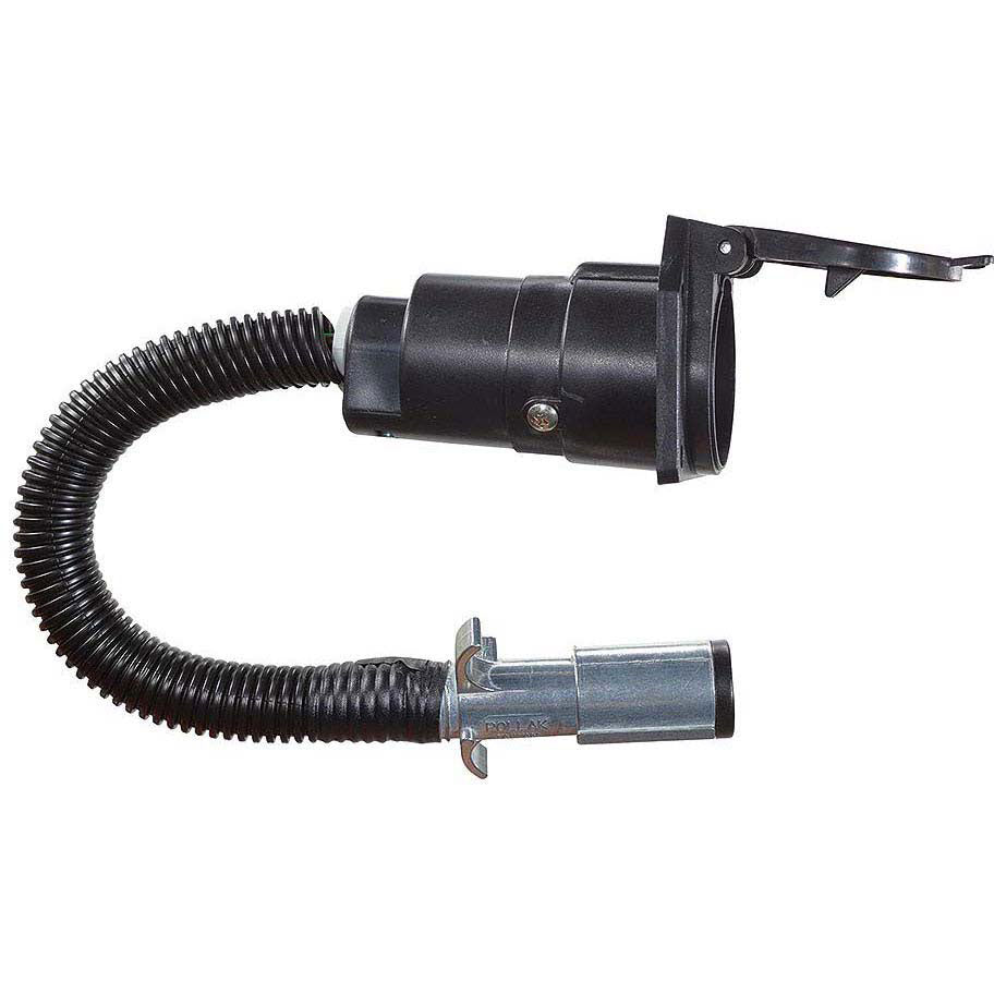 RV Designer P725 Black Pollak 6 Way Round to 7 Way Socket Adapter