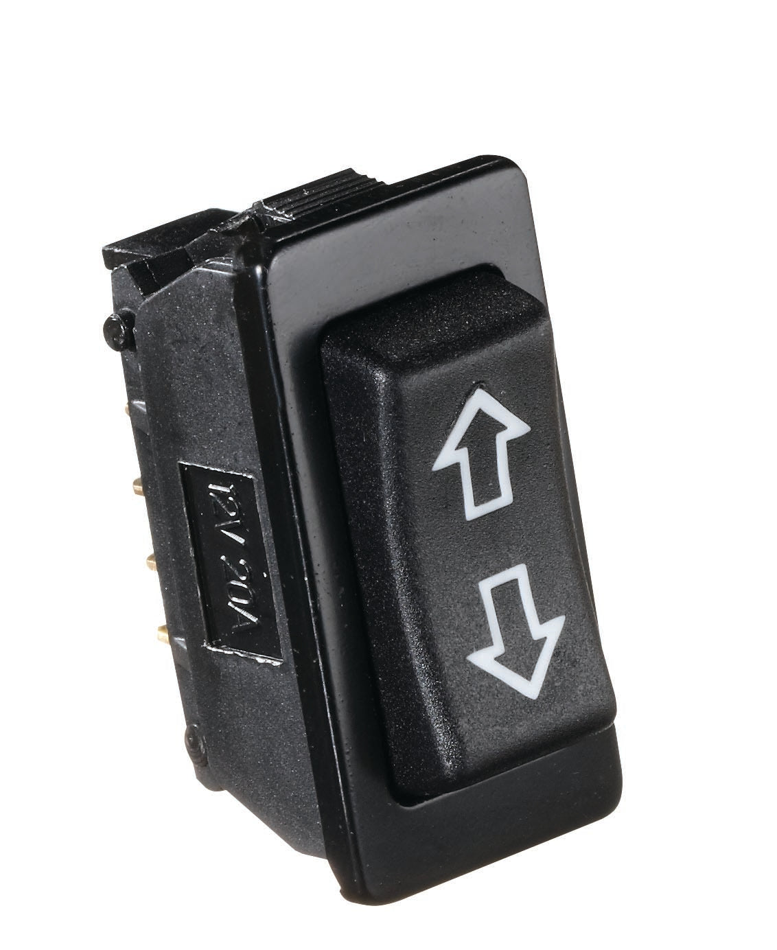Black Rocker Switch -20 Amp Continuous, 40 Amp Peak. In-Line 5 PIN - Cut-Out 1.52" x 0.73".