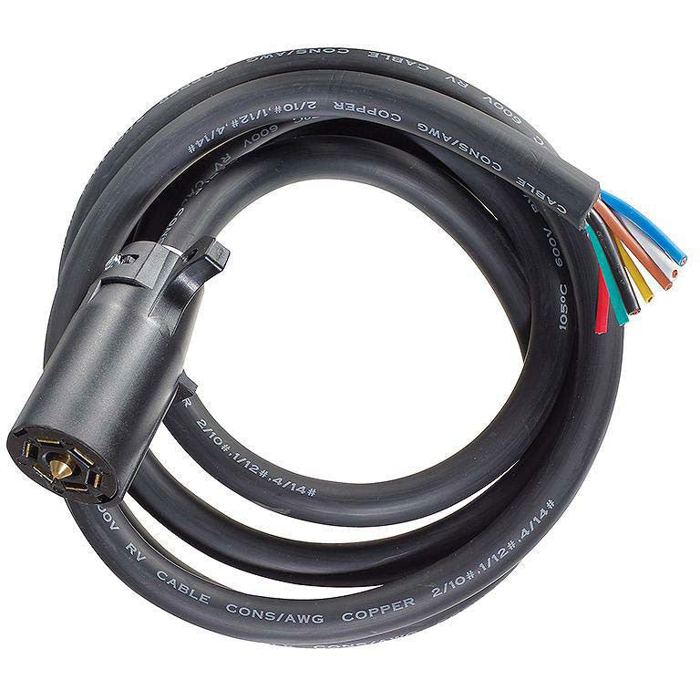 RV Designer P117 Black 8" Pollak RV Cable & Connector Assembly