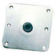 Springfield KingPin 7" x 7" Standard Square Base, Stainless Steel With Satin Finish