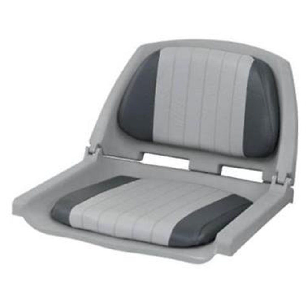 Wise, Deluxe, Molded Plastic Fold Down Boat Seat, Gray