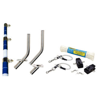 SeaChoice, Outrigger Kit, 15', White/Blue-Complete