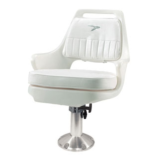 Wise, Boat Pilot Chair w/ Cushions, Adjustable Pedestal & Slide