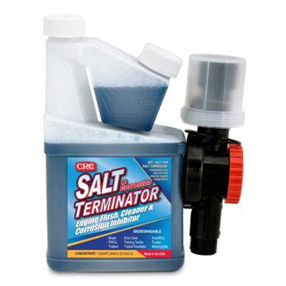 CRC, Salt Terminator, Engine Flush, Cleaner & Corrosion Inhibitor, Concetrate w/ Mixer, 32 Oz<br>