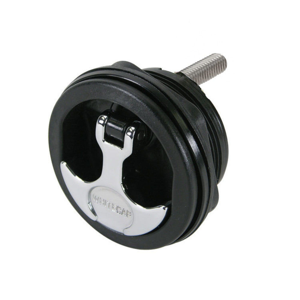 T-Handle Latch, Non-Locking, Black Nylon w/ Chrome T-Handle, NO Cam Bar