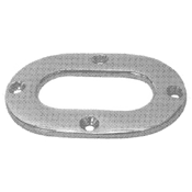 Hawse Pipe Backing Plate, Plain, 5-3/8" x 9-3/8" Stainless Steel