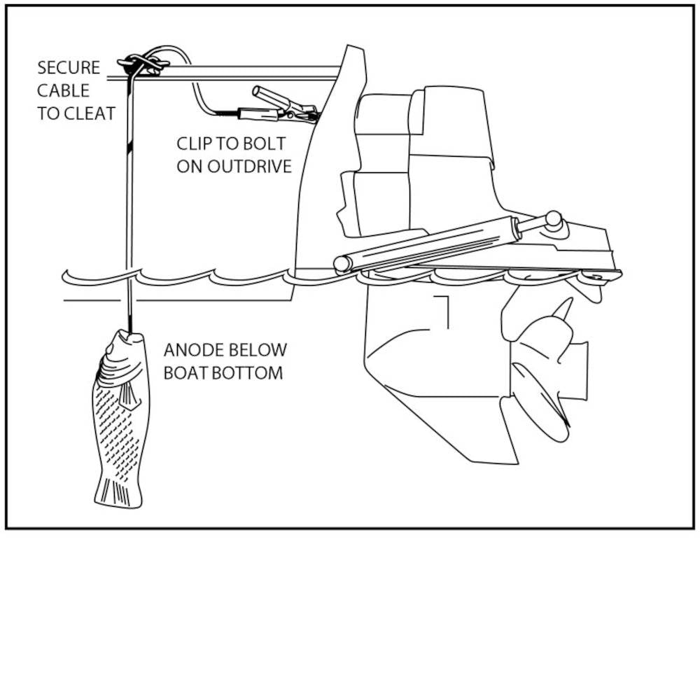 Martyr Anodes, Grouper Hanging Hull Anode, Zinc