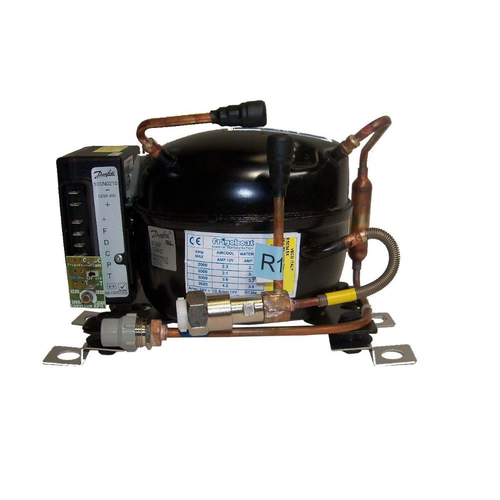 Frigoboat, K35F Keel Cooled Condensing Unit, with Manual Speed Board, 12/24 volt