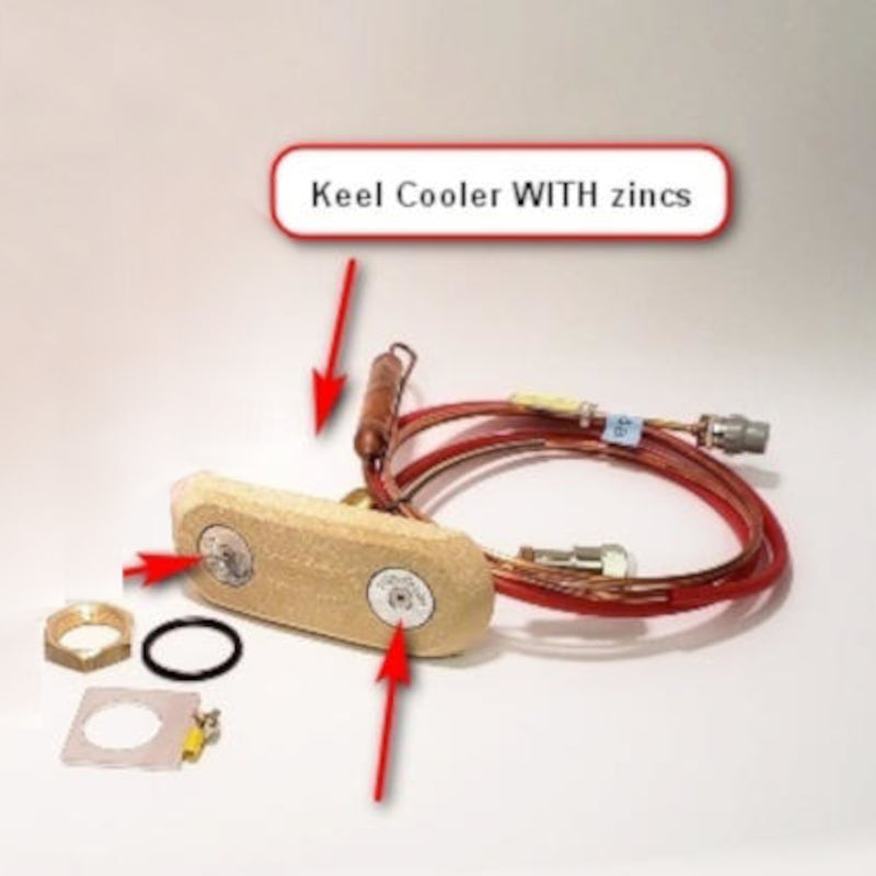 Frigoboat, Keel Cooler with Anodes, Thread Mount Condenser