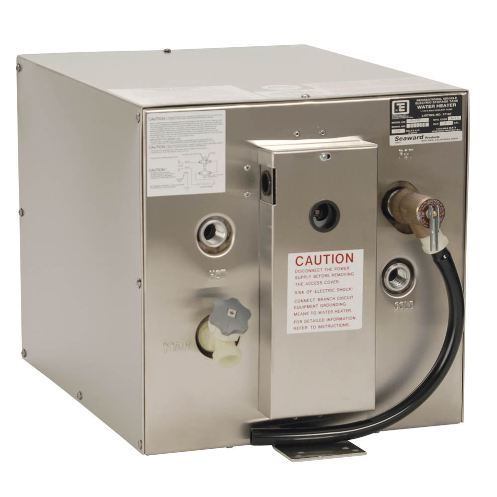 6 Gallon, 120v, Water Heater w/ Rear Mounted Heat Exchanger, Horizontal, Stainless Steel, S700