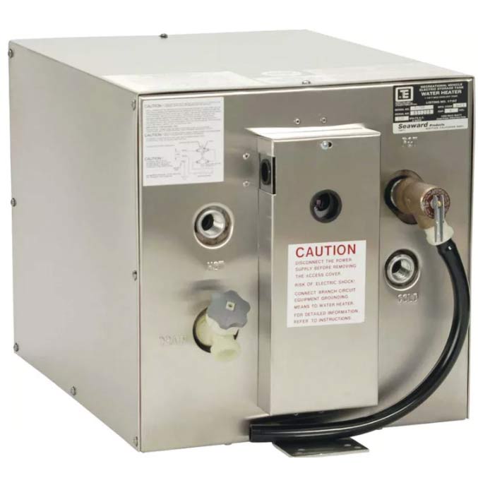 11 Gallon, 120v, Water Heater w/ Rear Mounted Heat Exchanger, Horizontal, Stainless Steel, S1200