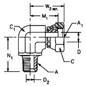 Male Pipe Elbow 1/2"-3/8"