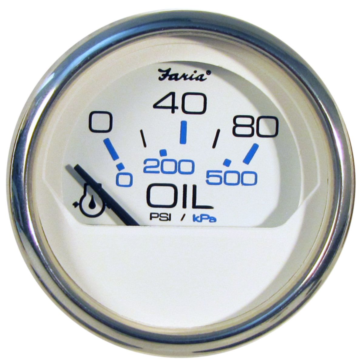Chesapeake Series, White 2" Oil Pressure, 80 psi