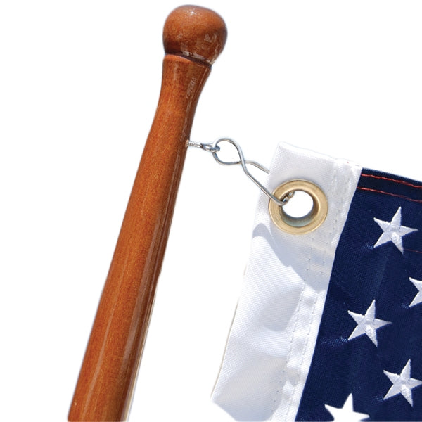 Taylor Made, Flag Clip, Stainless Steel Screw Eye, Skipper, (4 Per Pack)