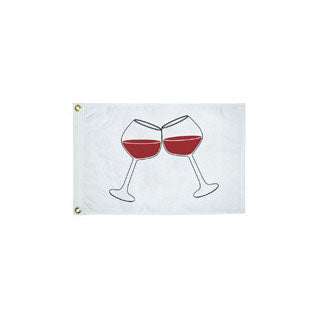 Taylor Made, Flag, 12" x 18", Wine Glasses