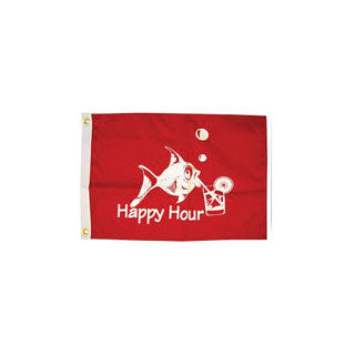 Taylor Made, Flag, 12" x 18", Happy Hour