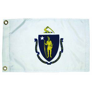 Taylor Made, US State Flag, 12" x 18", Massachusetts