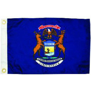 Taylor Made, US State Flag, 12" x 18", Michigan