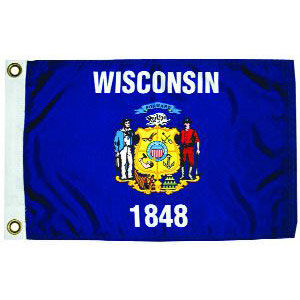 Taylor Made, US State Flag, 12" x 18", Wisconsin