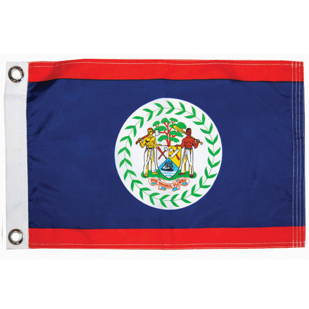 Taylor Made, International Flag, Nylon, 12" x 18", Belize Courtesy