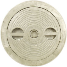 Baier Hatch, 14" Round Flush Deck, Hex Centerbolt, Aluminum Hatch Cover with Aluminum Ring