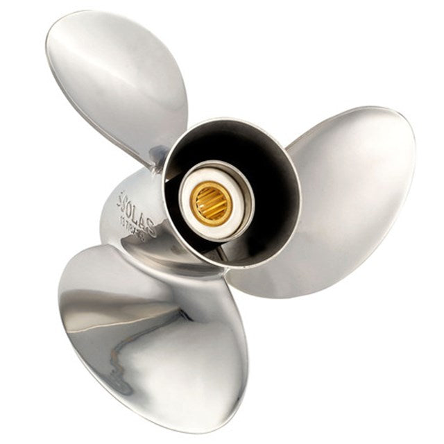 Solas, 13.3" Dia. 17" Pitch, LH, 3-Blade, Stainless Steel, Titan Propeller