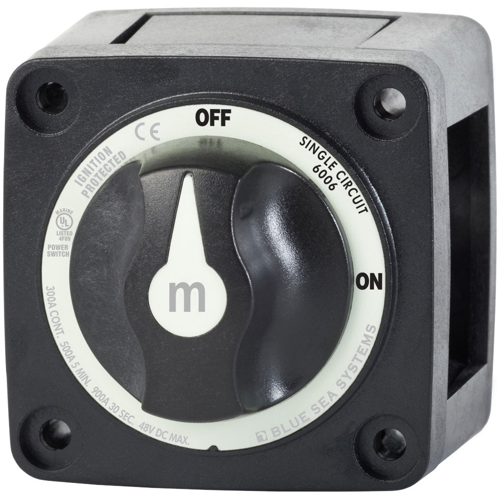 Blue Sea Systems m-Series Mini On/Off Battery Switch, 6006200, Black