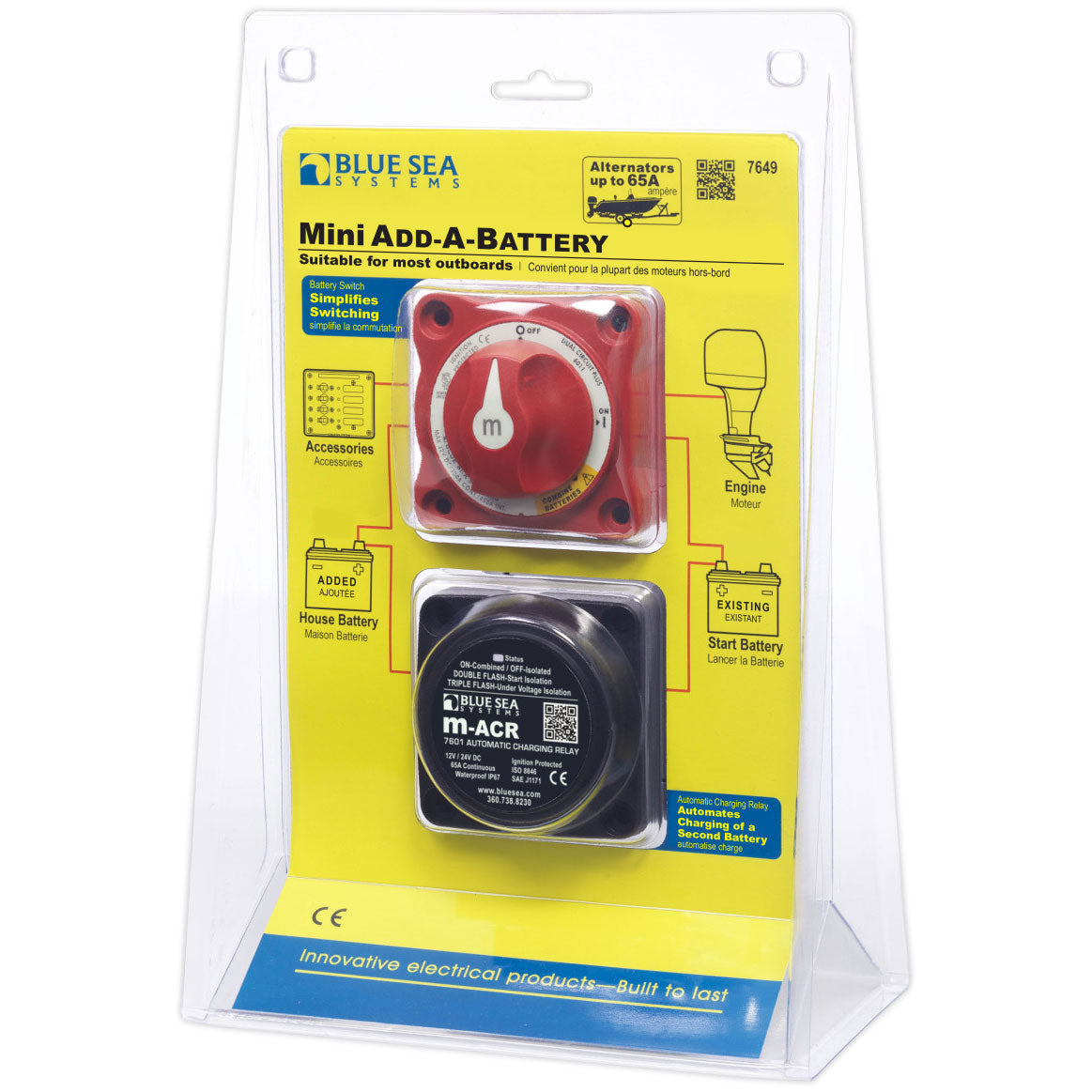 Mini Add-A-Battery Kit, Battery Bank Management Set, 65A
